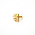 Bar and Shell Semicircle Ring | Nika