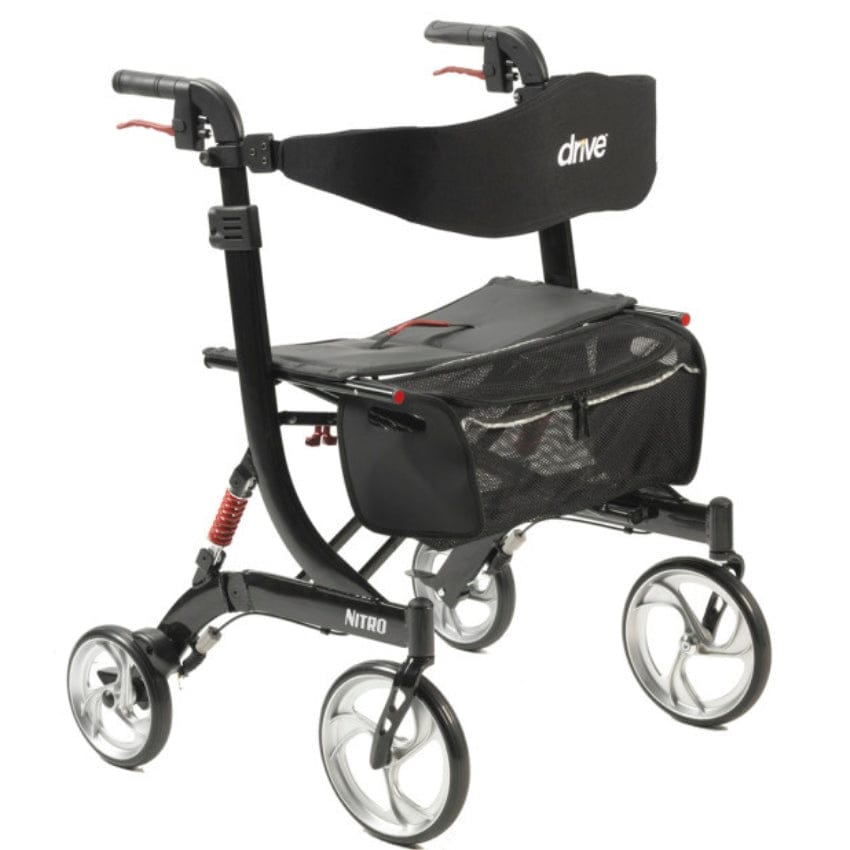 Euro-Style Rollator Walker, Textured Black