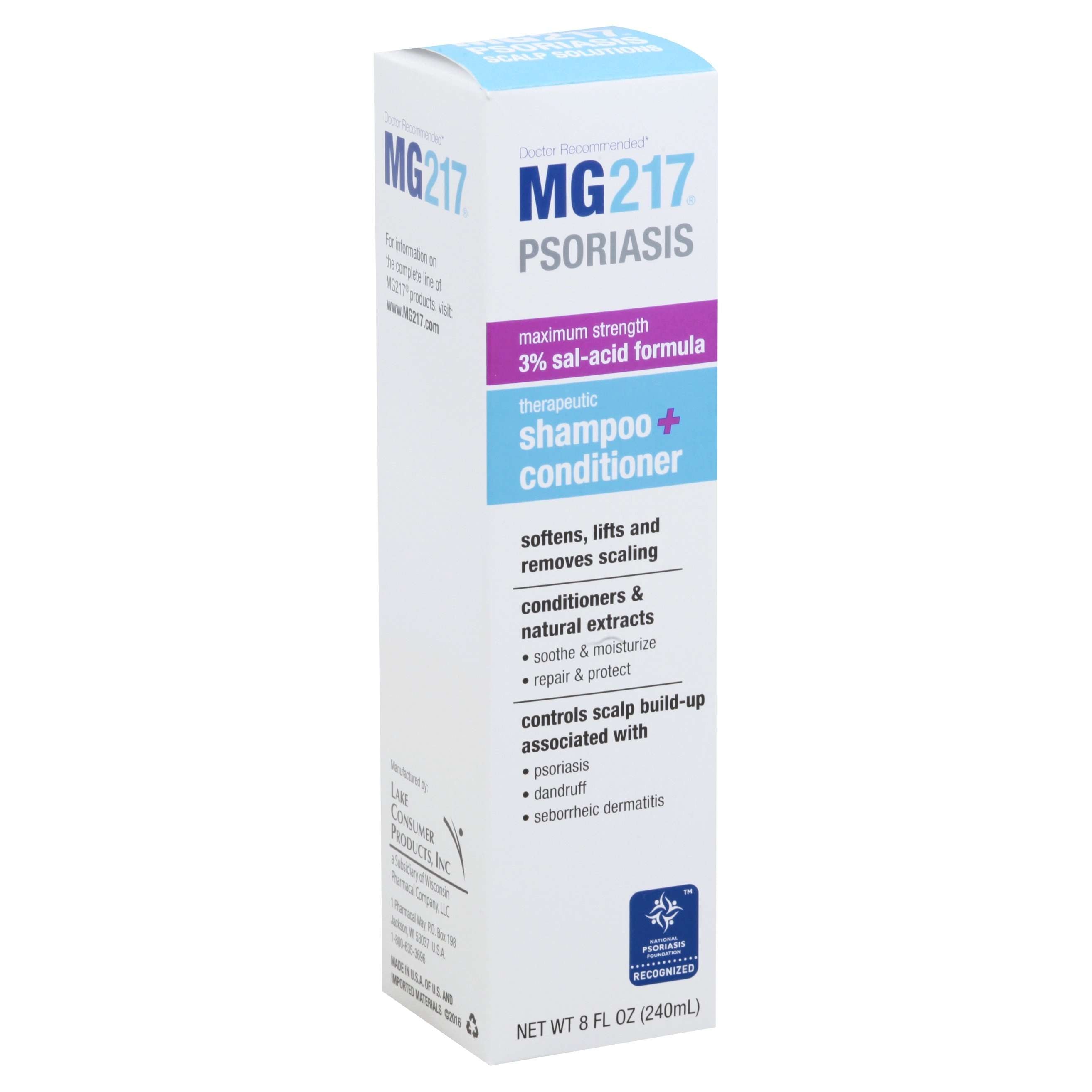 Mg217 Psoriasis Shampoo And Conditioner With Salicylic Acid, Therapeutic Scalp Treatment, 8fl Oz