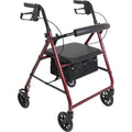 ProBasics Aluminum Rollator With 6-inch Wheels, Burgundy