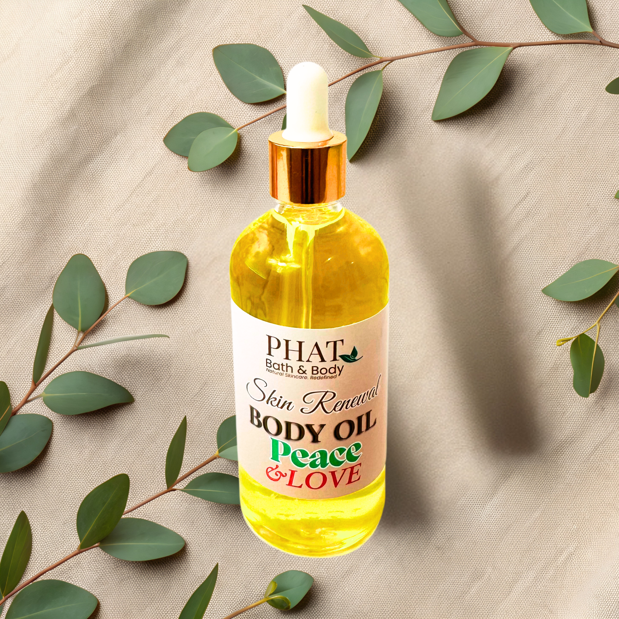 Peace & Love Patchouli Skin Renewal Natural Body Oil with Rosehip & Carrot Seed Oil Skin Therapy | 3.2 oz