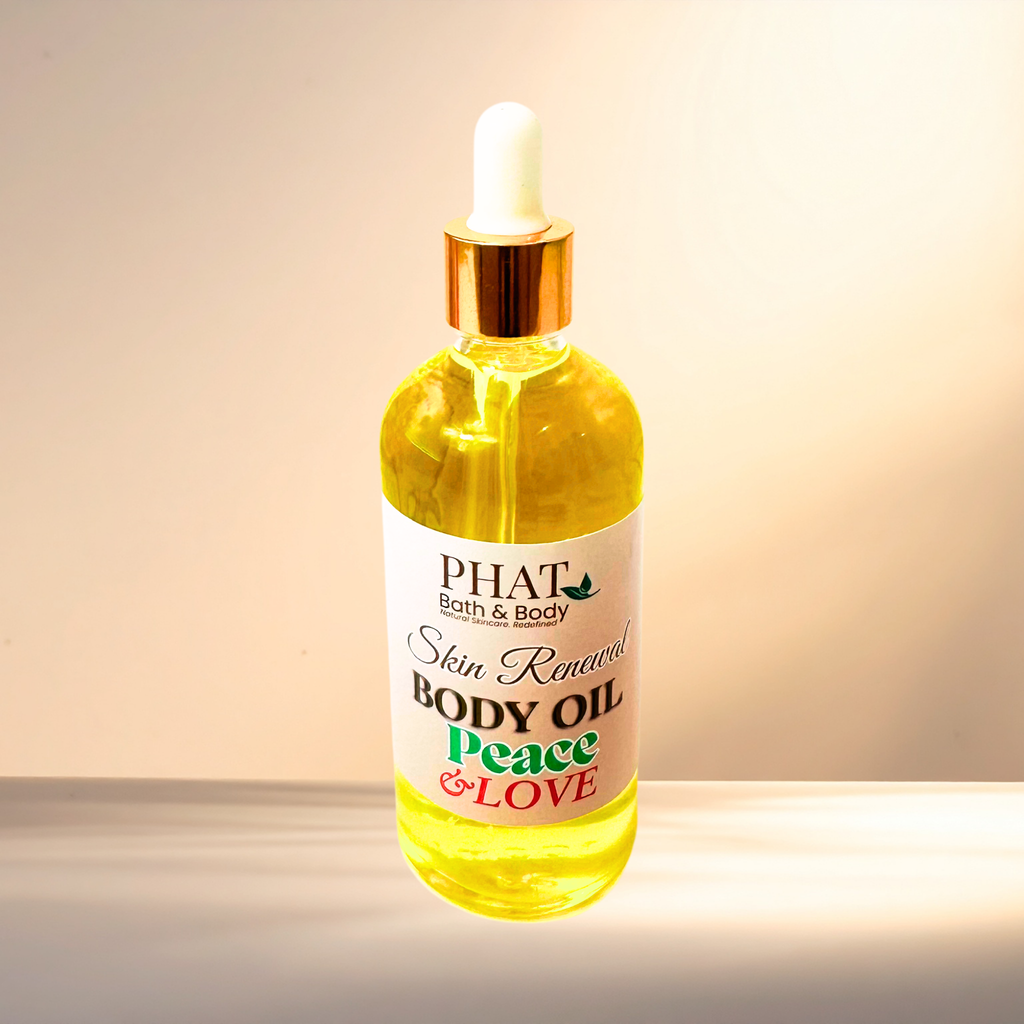 Peace & Love Patchouli Skin Renewal Natural Body Oil with Rosehip & Carrot Seed Oil Skin Therapy | 3.2 oz
