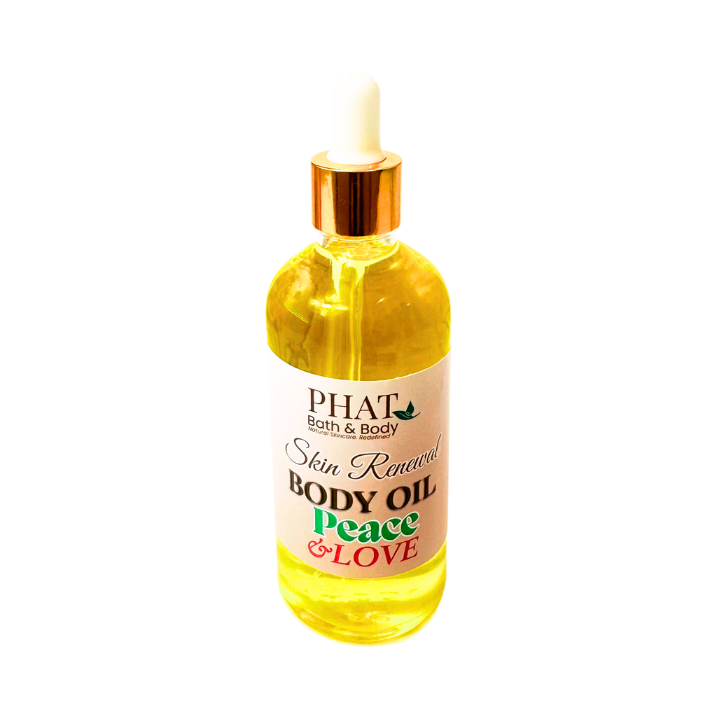 Peace & Love Patchouli Skin Renewal Natural Body Oil with Rosehip & Carrot Seed Oil Skin Therapy | 3.2 oz