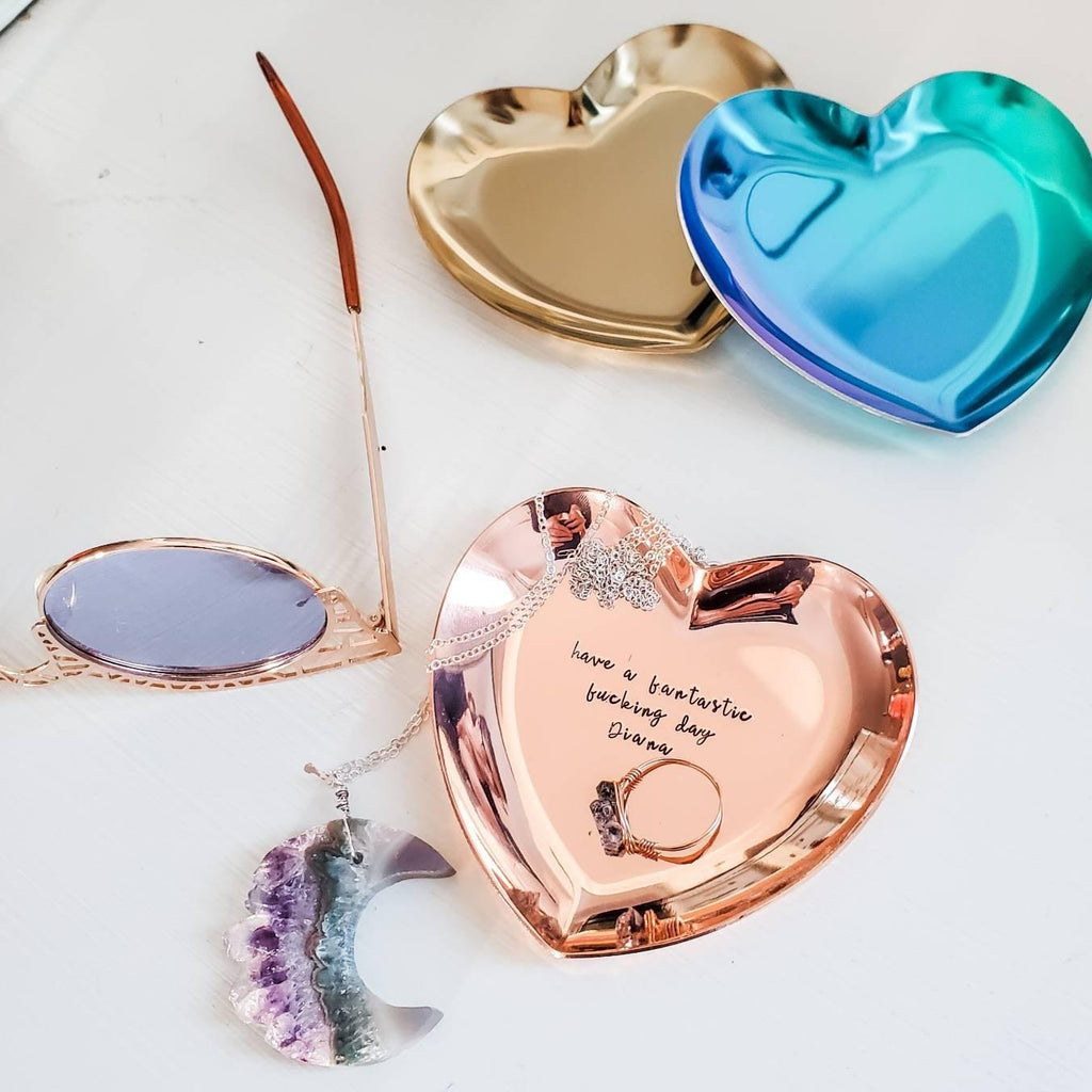 Personalized Heart Trinket Dish