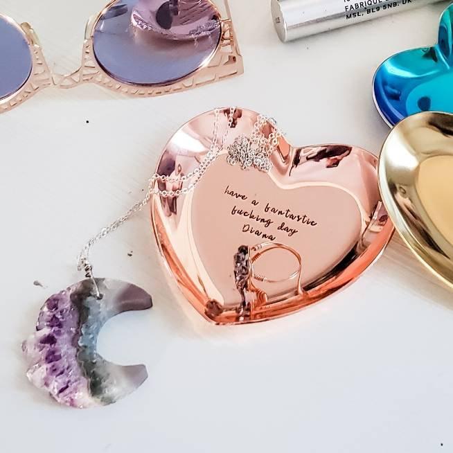 Personalized Heart Trinket Dish