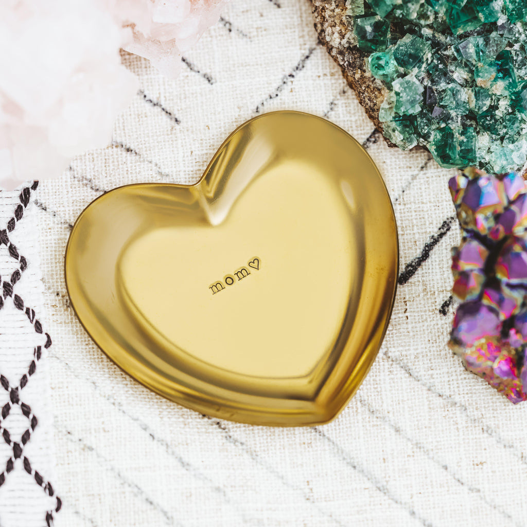 Personalized Heart Trinket Dish for Grandma