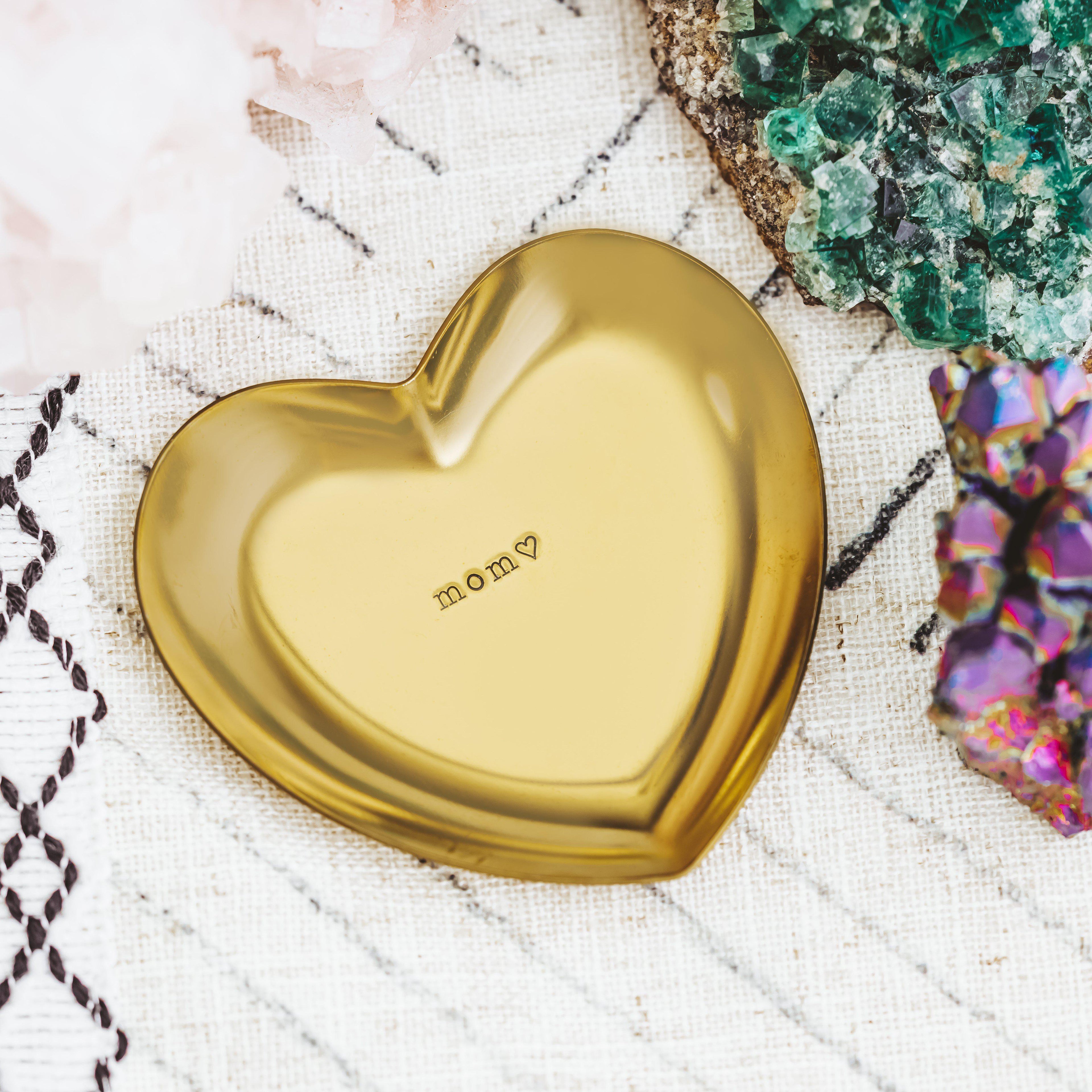 Personalized Heart Trinket Dish for Grandma