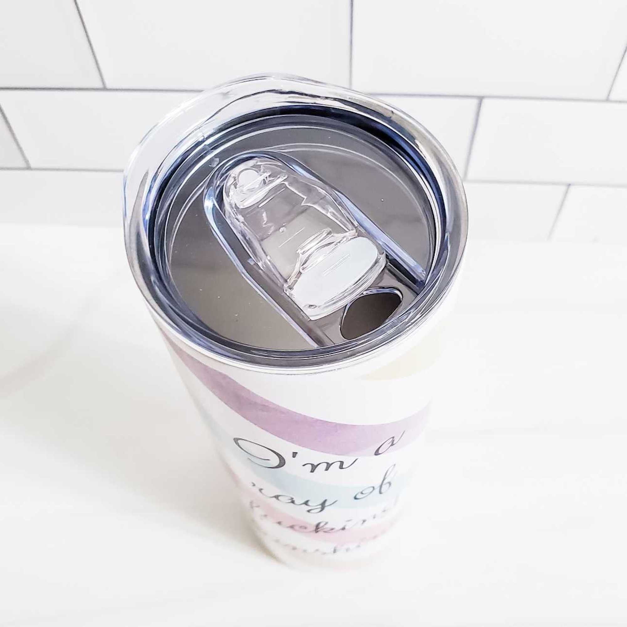 Personalisierter hoher Becher für den Urlaub