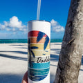 Personalisierter hoher Becher für den Urlaub