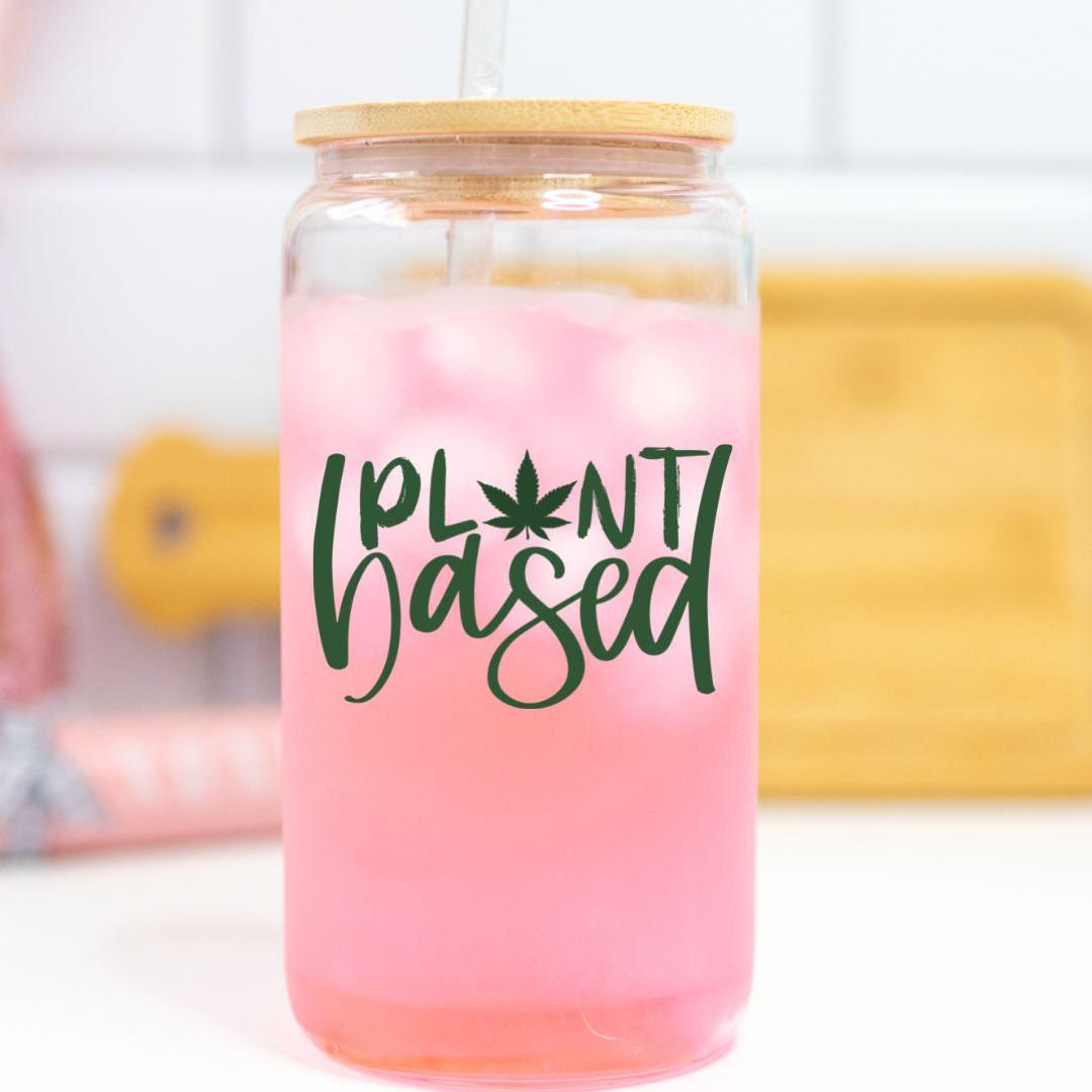 Pflanzlicher Glas-Becher für Vegan Pot Head