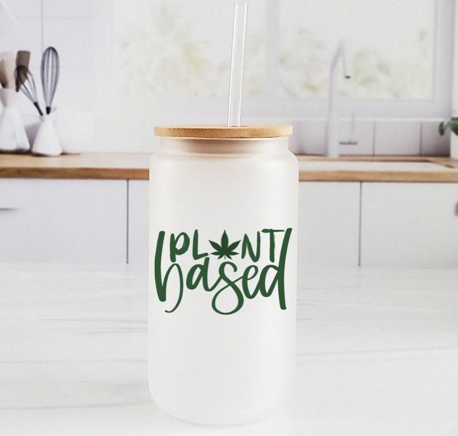Pflanzlicher Glas-Becher für Vegan Pot Head