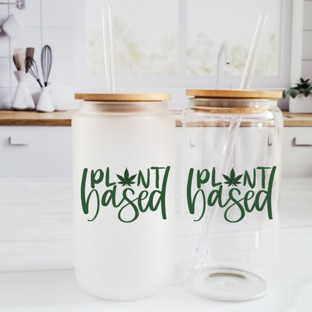 Pflanzlicher Glas-Becher für Vegan Pot Head
