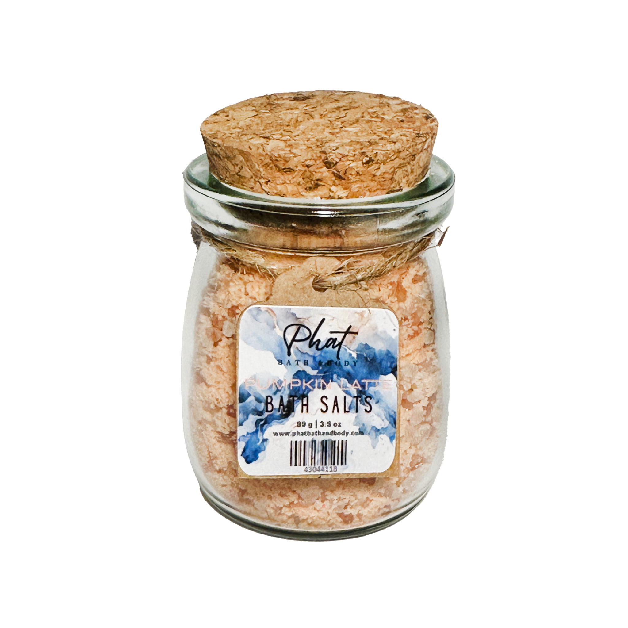 Pumpkin Latte Natural Bath Salts with Kaolin Clay Avocado Oil & Sea Salt Bath Soak | 3.5 oz