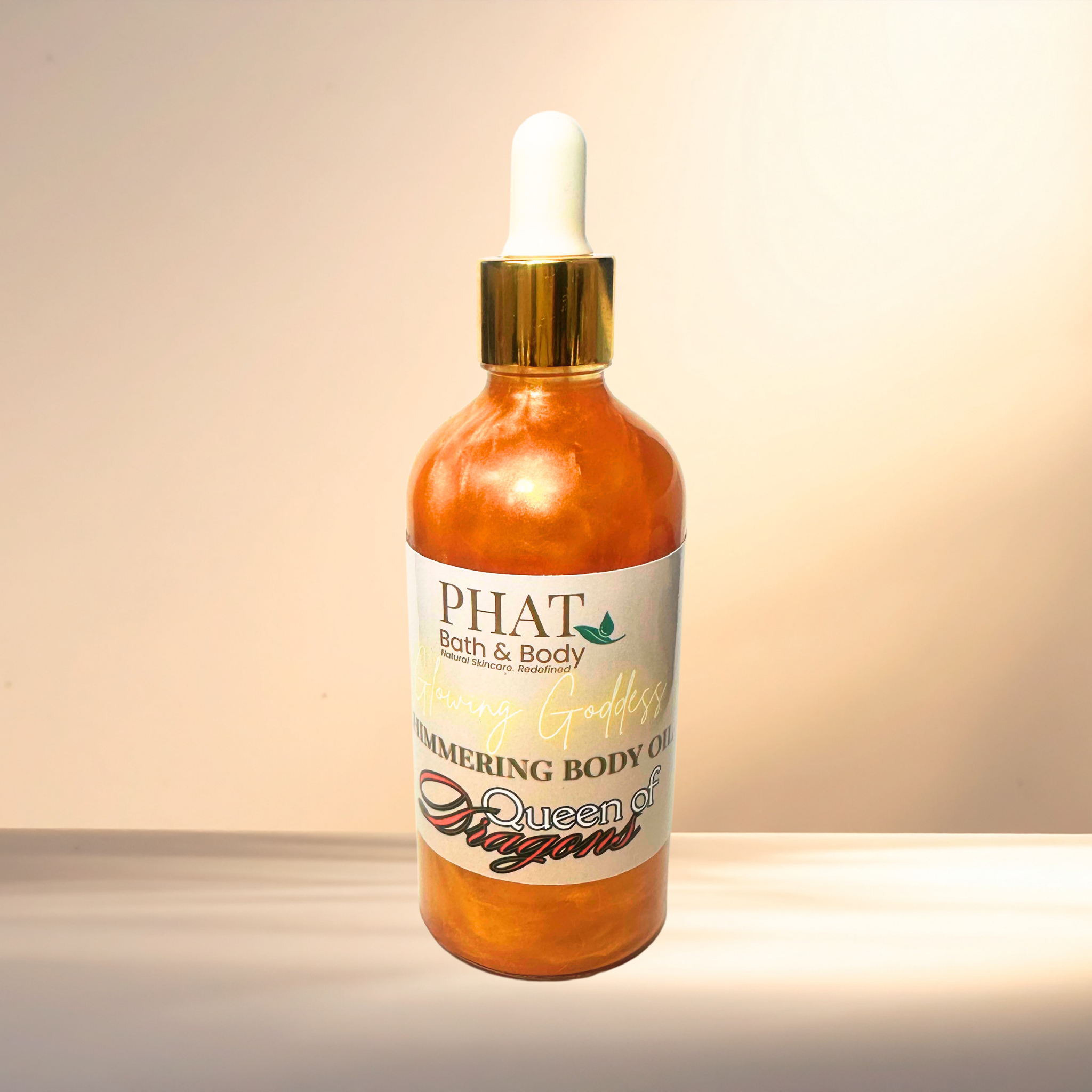 Queen of Dragons Glowing Goddess Natural Shimmer Body Oil Dragons Blood Type | 3.2 oz