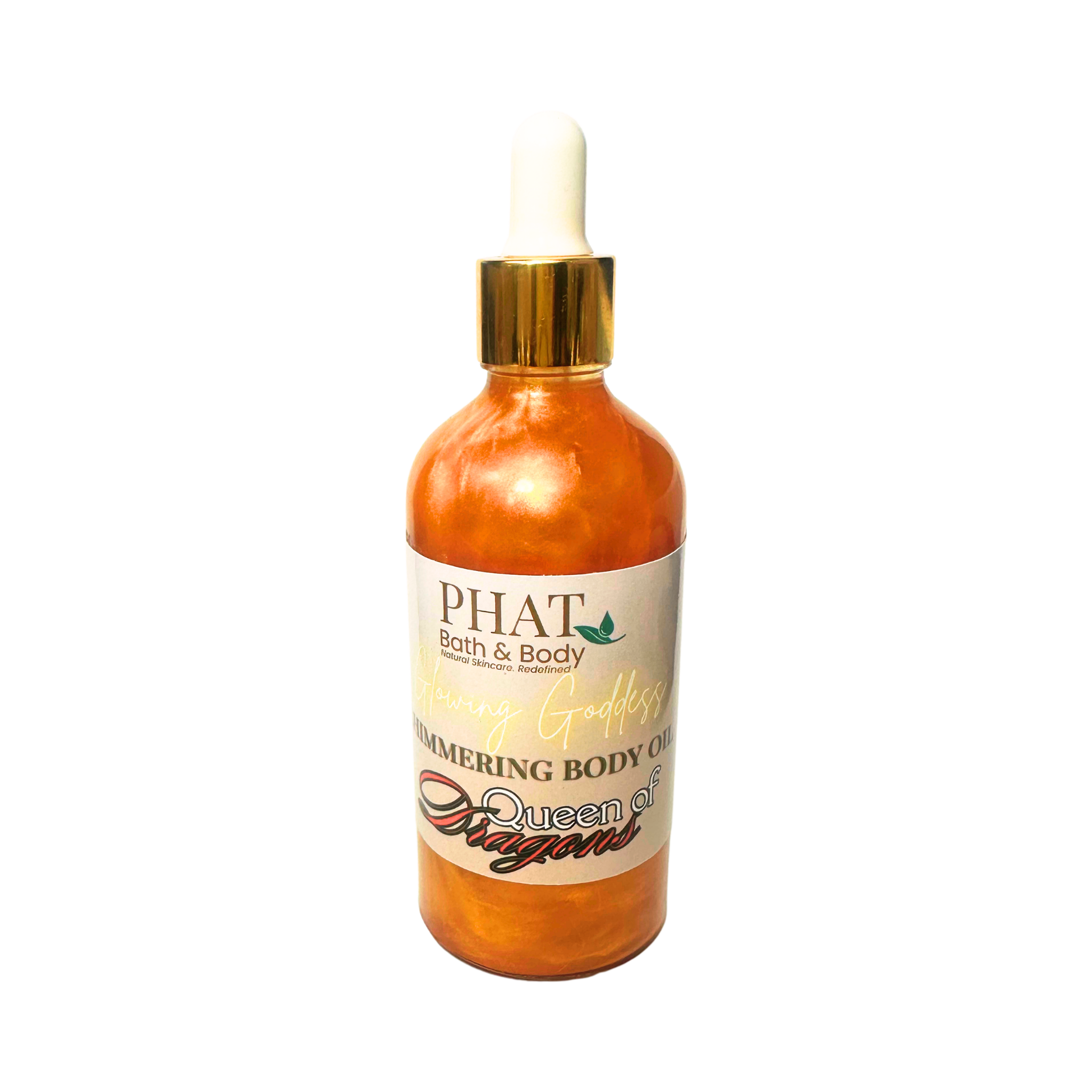 Queen of Dragons Glowing Goddess Natural Shimmer Body Oil Dragons Blood Type | 3.2 oz