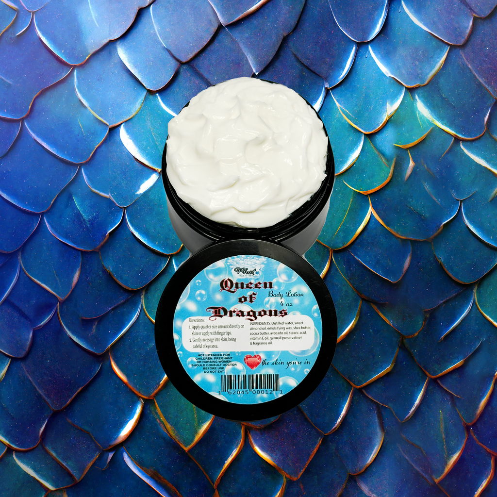 Queen of Dragons Bath and Body Gift Set with Bath Salts Sugar Scrub Natural Soap Shower Steamer Body Lotion