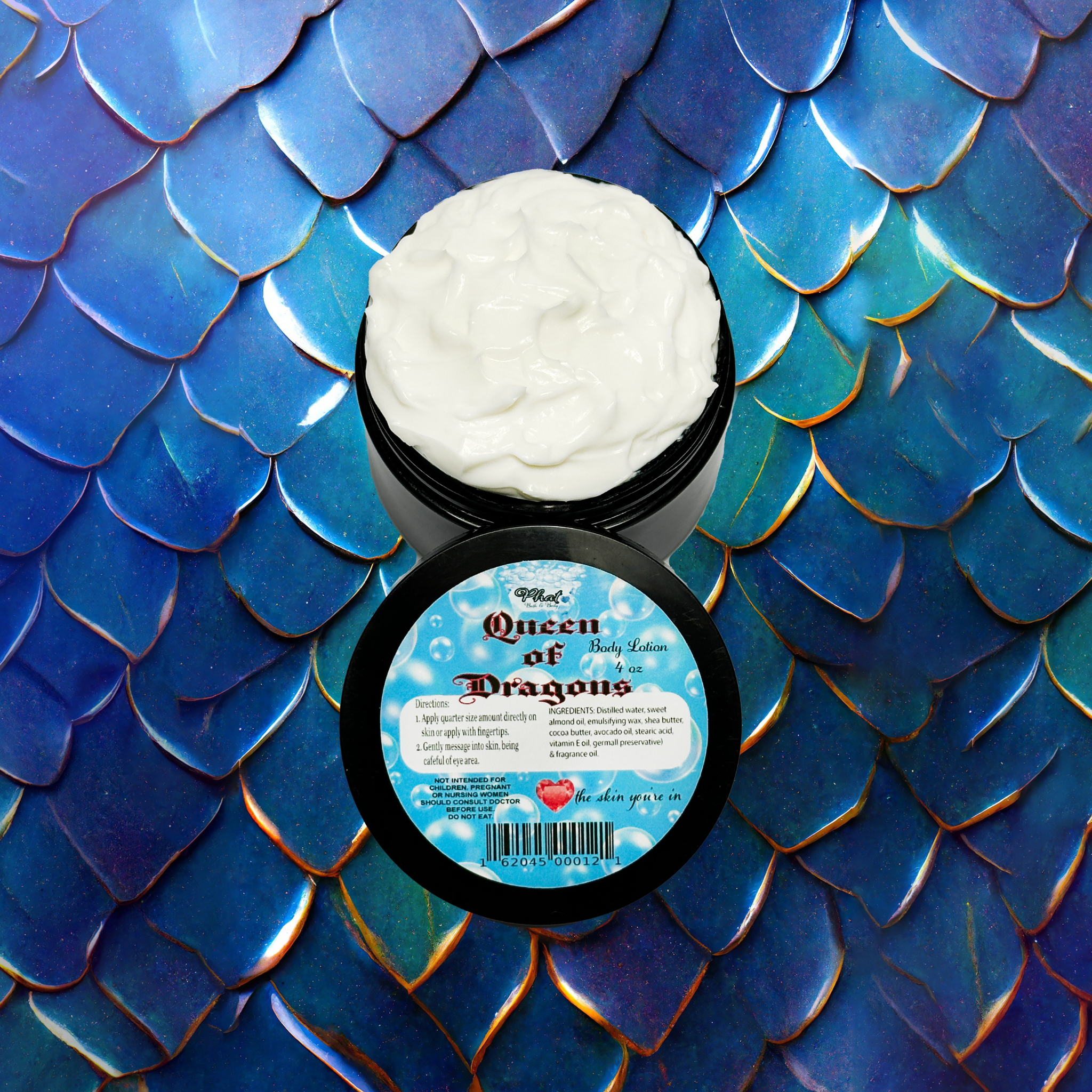 Queen of Dragons Bath and Body Gift Set with Bath Salts Sugar Scrub Natural Soap Shower Steamer Body Lotion