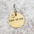 RIDE OR DIE Beste Freundin Messing Schlüsselanhänger
