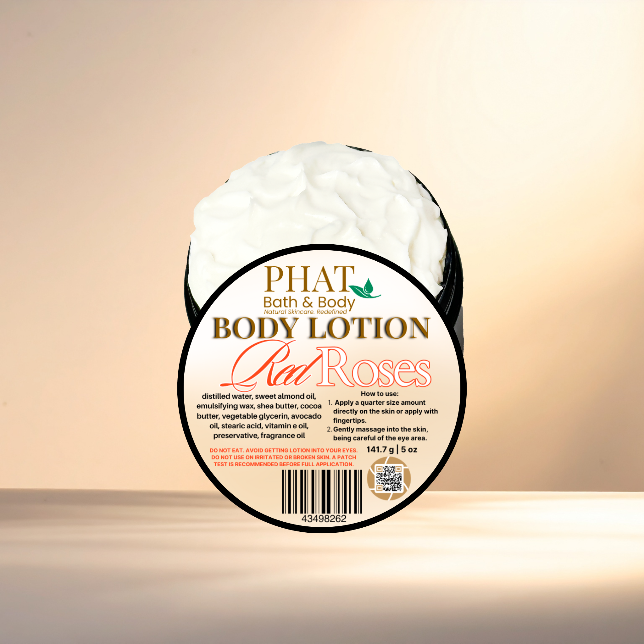 Red Roses Moisturizing Body Lotion with Shea & Cocoa Butter | 5 oz