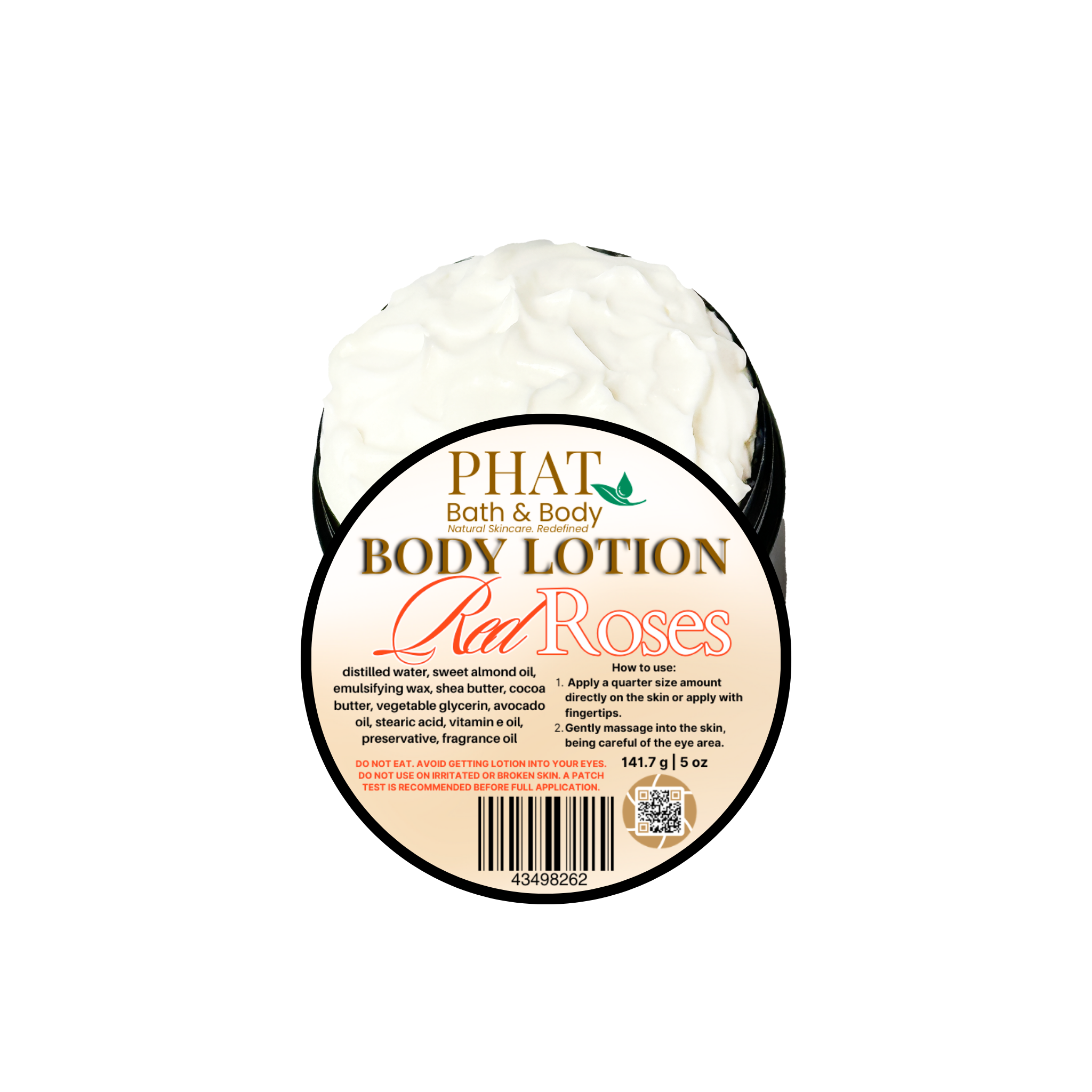 Red Roses Moisturizing Body Lotion with Shea & Cocoa Butter | 5 oz
