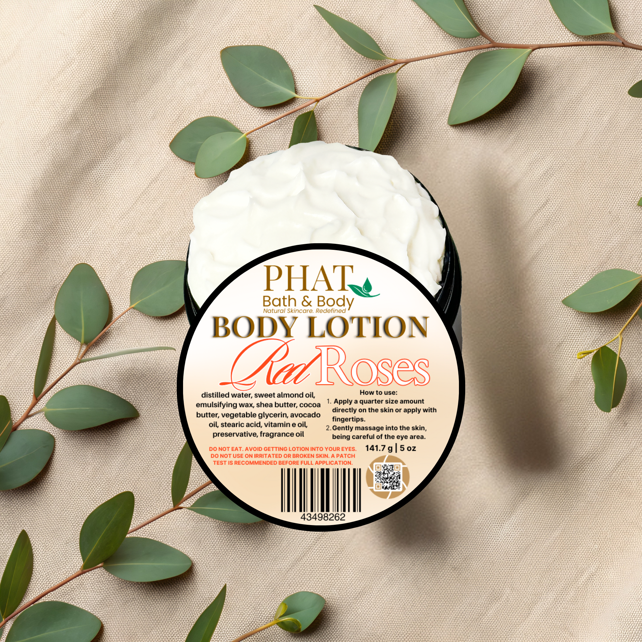 Red Roses Moisturizing Body Lotion with Shea & Cocoa Butter | 5 oz