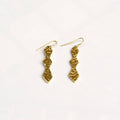 Double Hourglass Brass Dangle Earrings | Rio