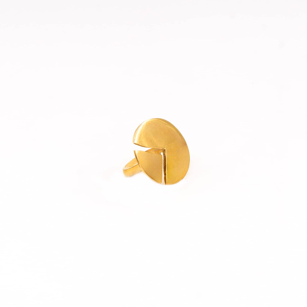 Quarter Moon Abstract Ring | Robo