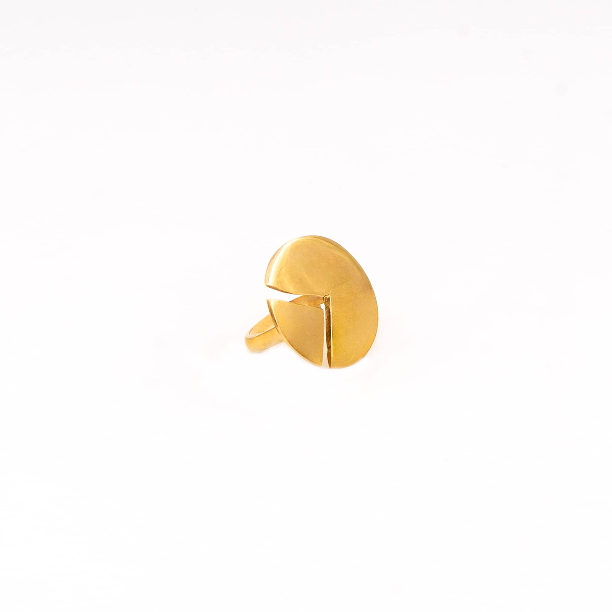 Quarter Moon Abstract Ring | Robo