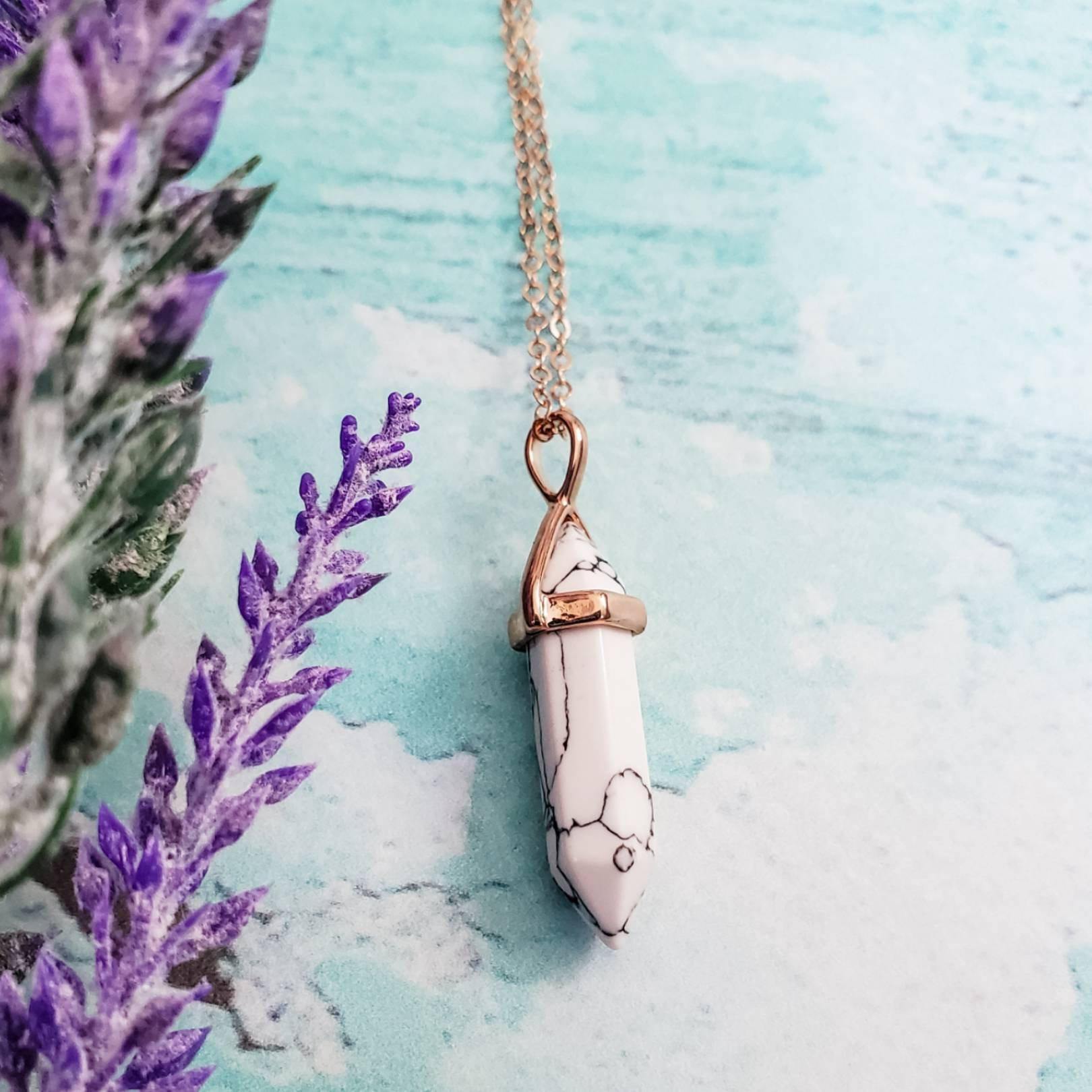 Roségoldene Spike-Layering-Halskette