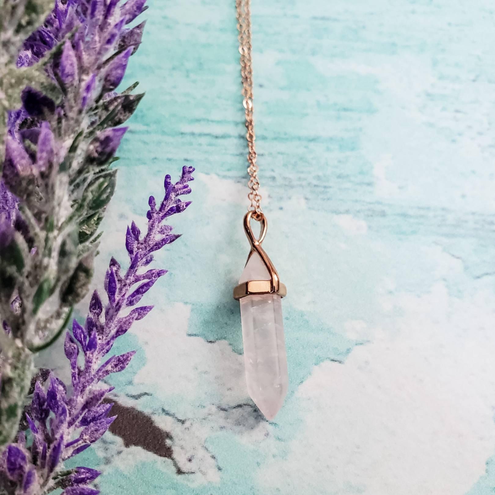 Roségoldene Spike-Layering-Halskette