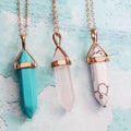 Roségoldene Spike-Layering-Halskette