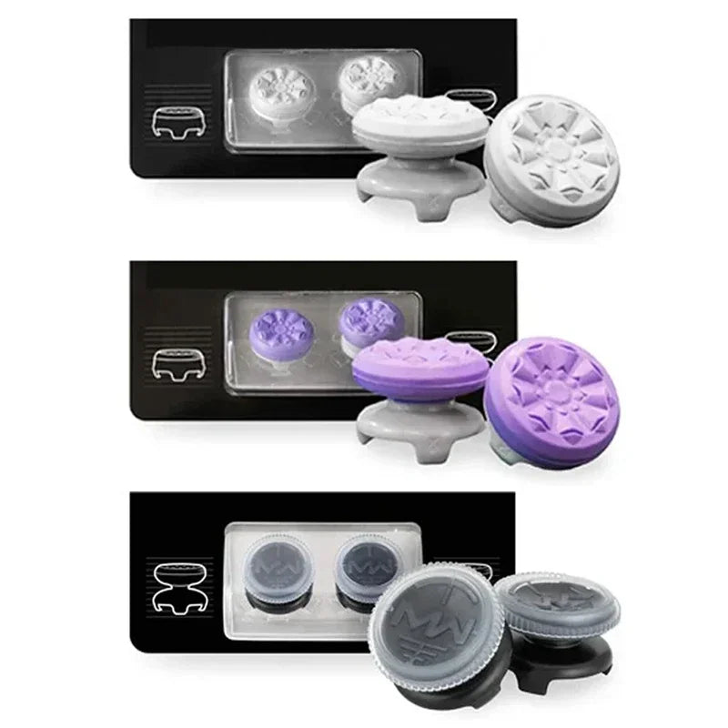 2-Pack Thumb Stick Grips with High/Low Caps for PS4/PS5/Xbox Controller Hand Grip Extenders