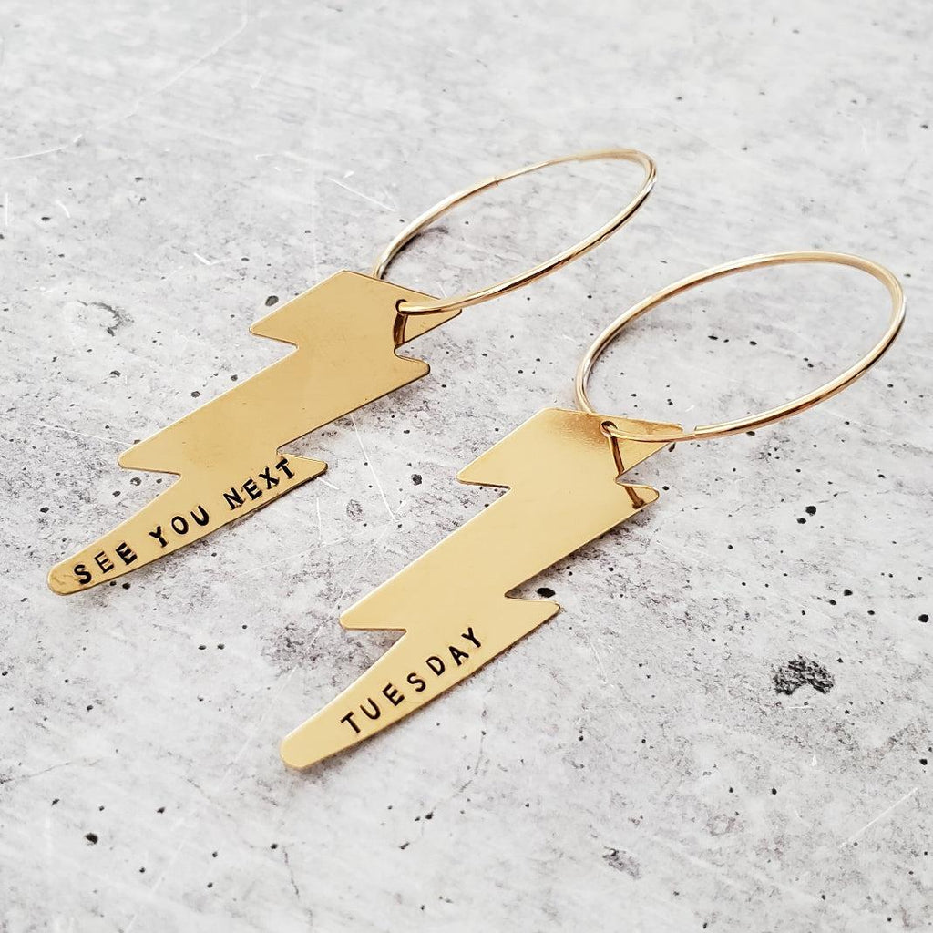 SEE YOU NEXT TUESDAY Lightning Bolt Earrings