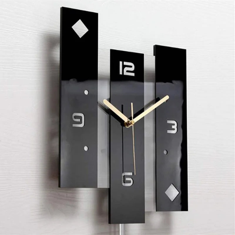 Nordic Clock With Pendulum Large Size Wall Clock