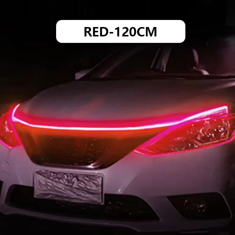 120CM LED Car Hood Atmosphere Light Strip Universal