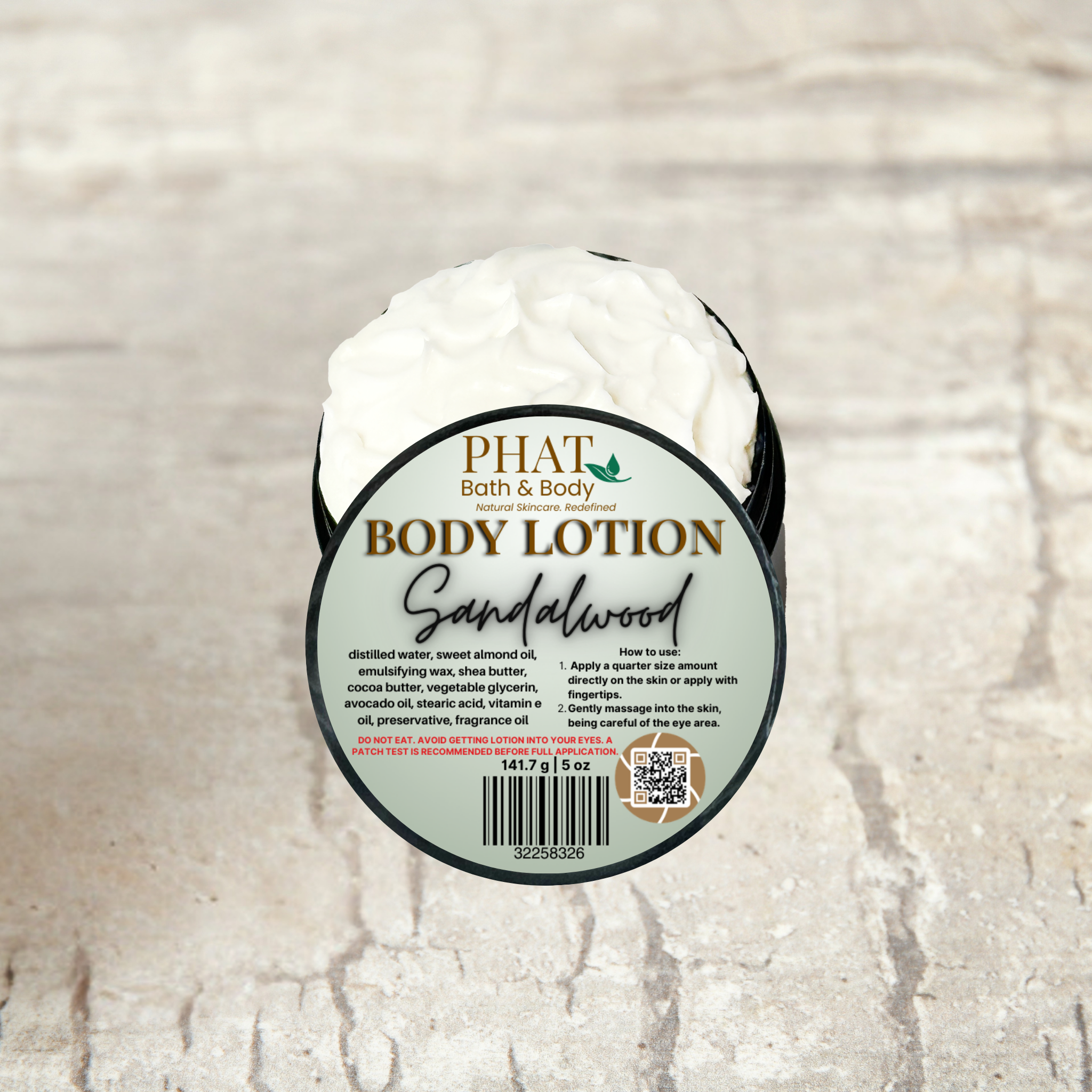 Sandalwood Moisturizing Body Lotion for Men with Essential Oil | 5 oz