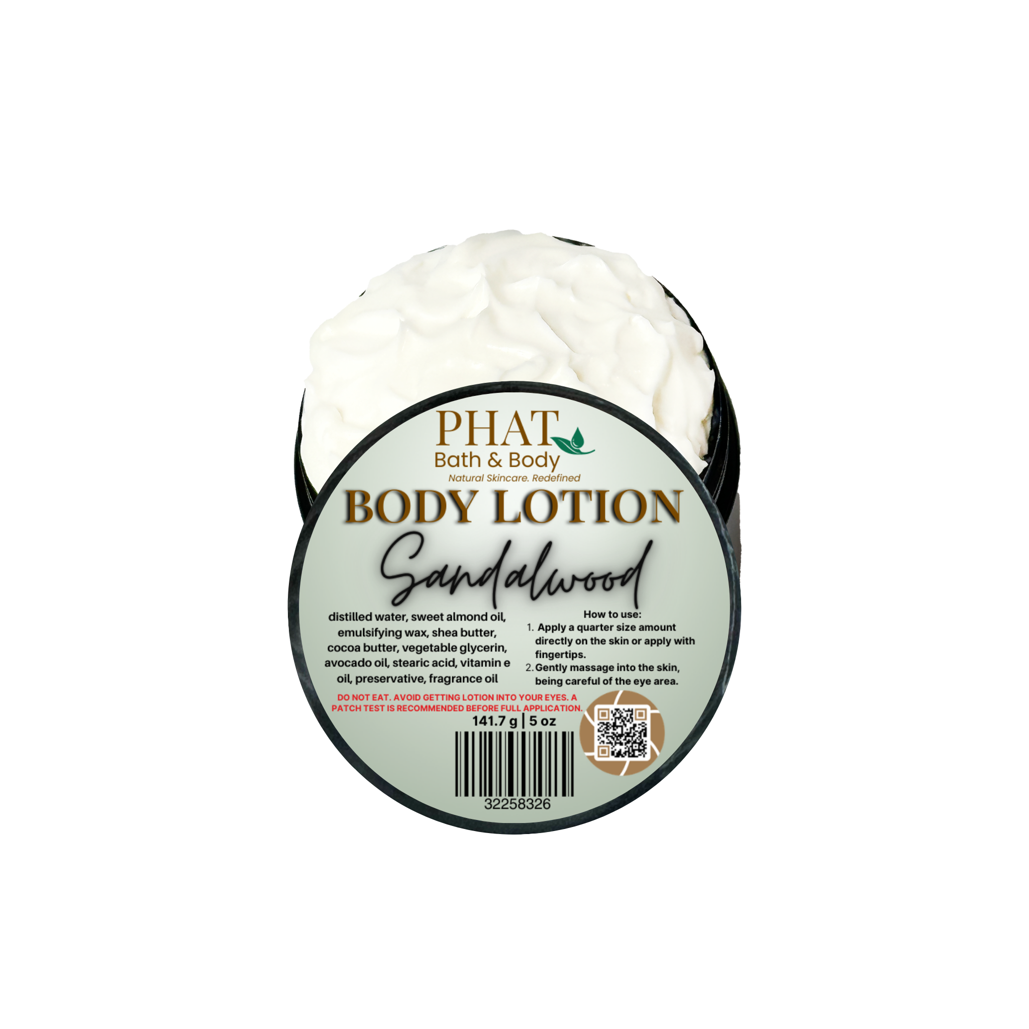Sandalwood Moisturizing Body Lotion for Men with Essential Oil | 5 oz