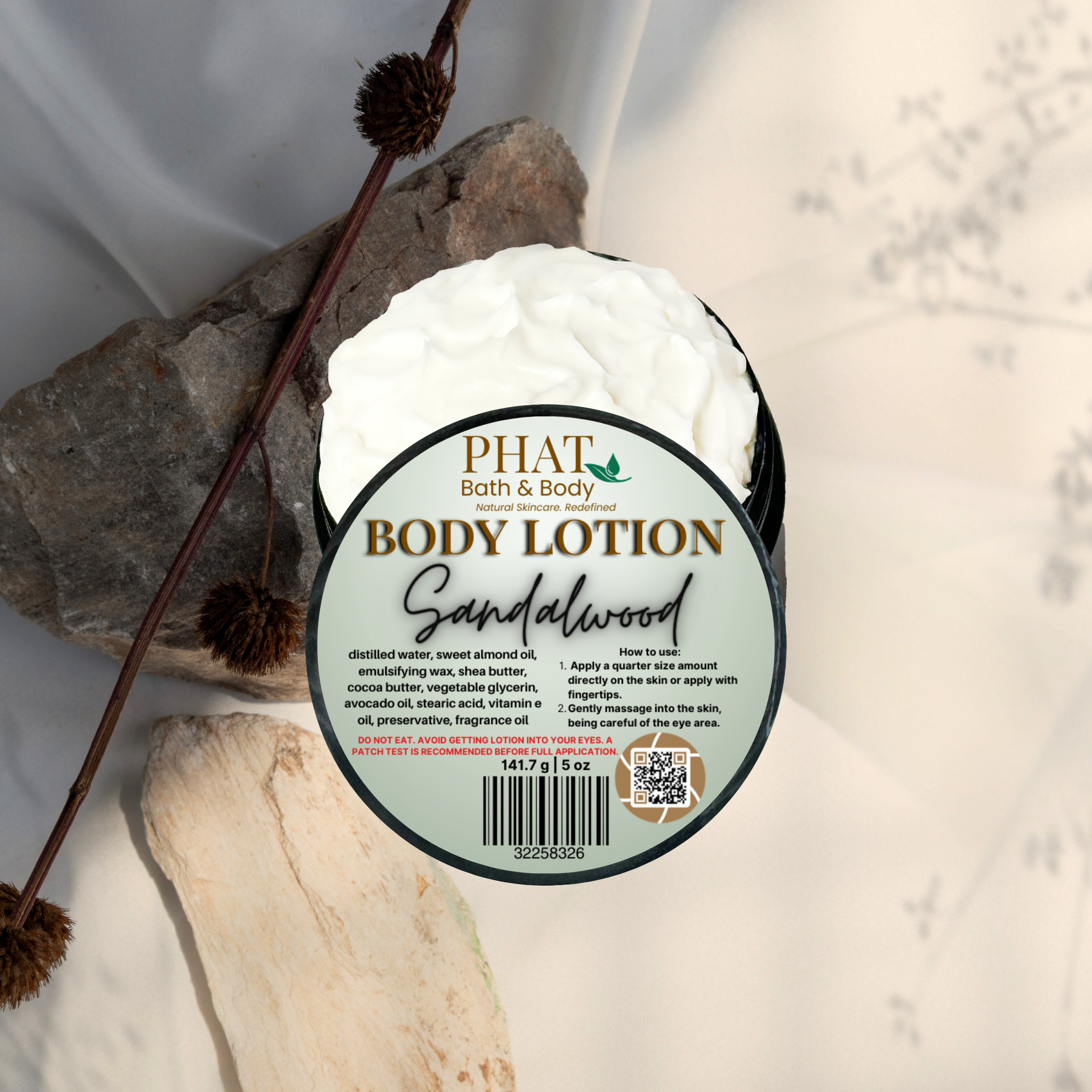 Sandalwood Moisturizing Body Lotion for Men with Essential Oil | 5 oz