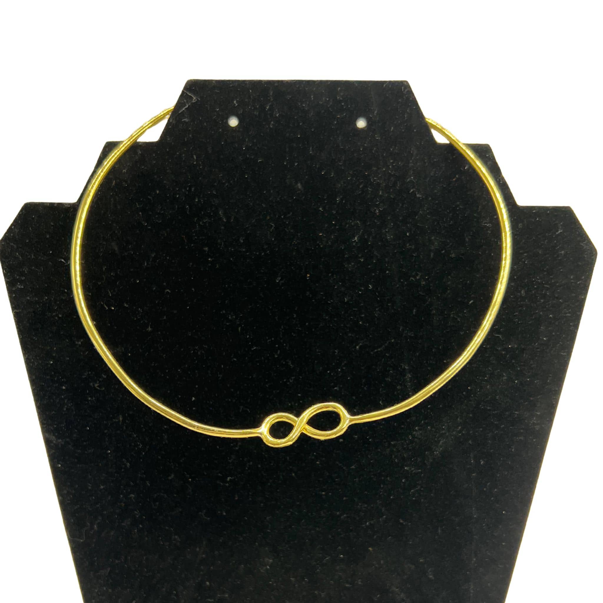 Infinite Cuff Brass Choker Necklace for Women | Saya