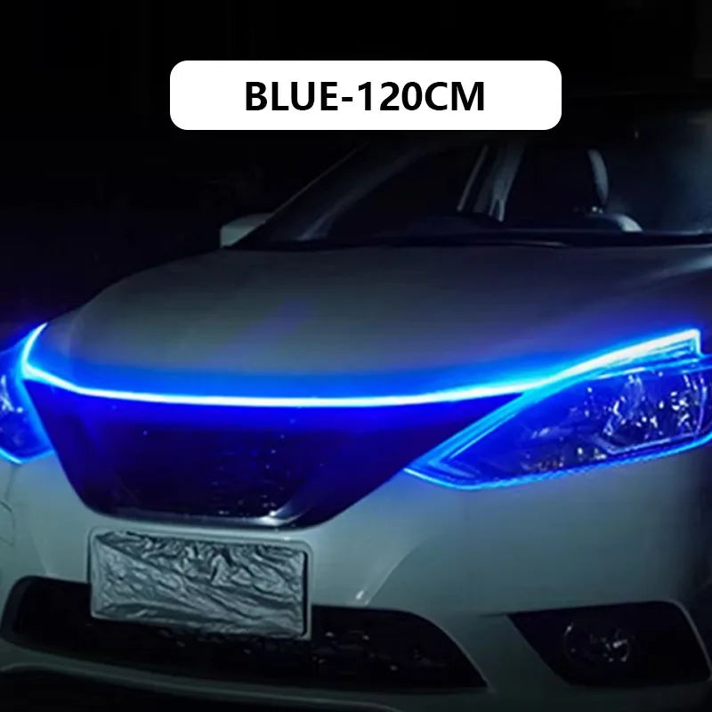 120CM LED Car Hood Atmosphere Light Strip Universal
