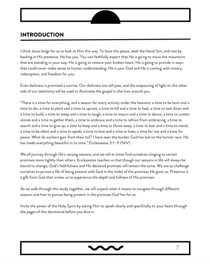 The Pursuit of Presence: Navigating through seasons of life by pursuing presence in our promises