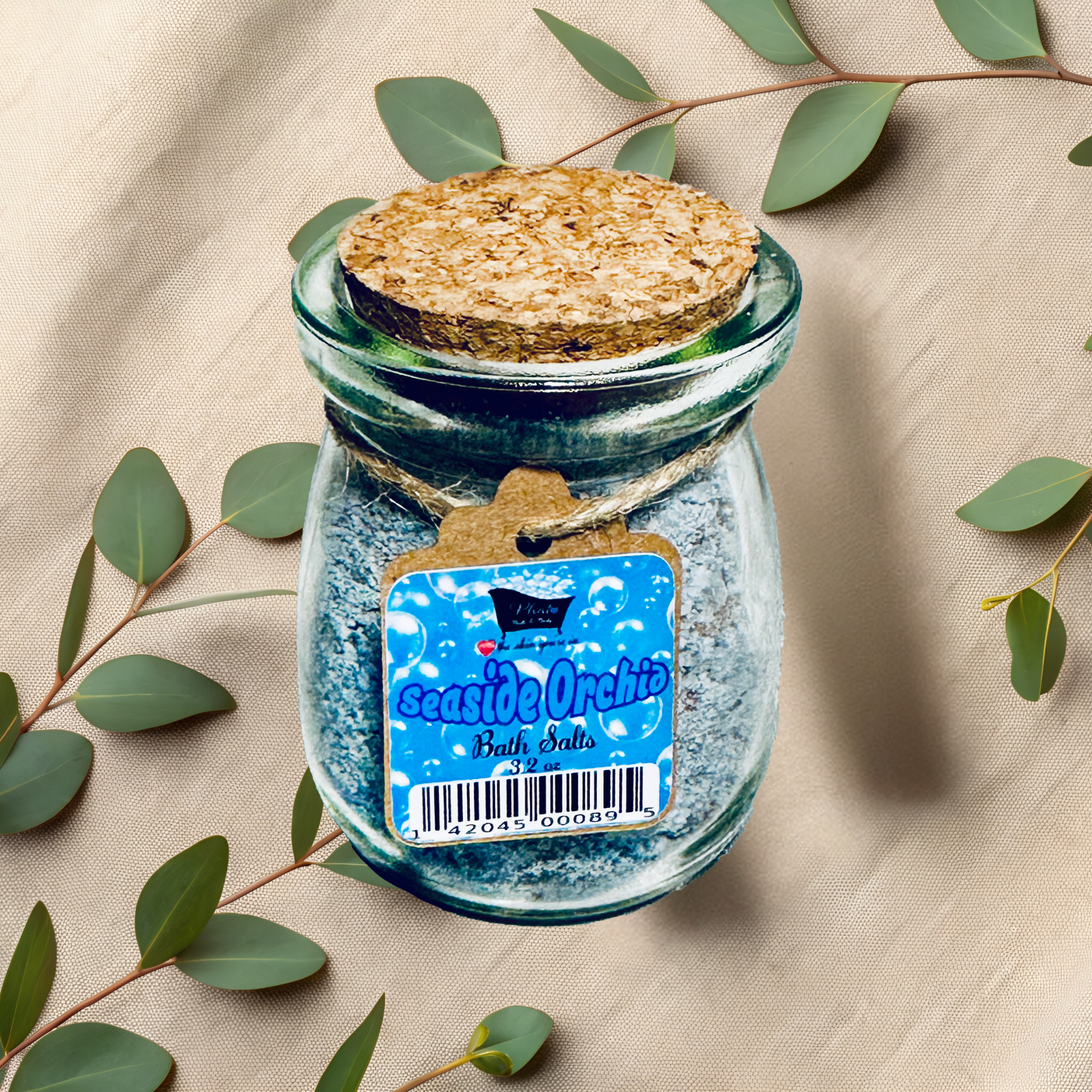 Seaside Orchid Natural Bath Salts with Kaolin Clay Avocado Oil & Sea Salt Bath Soak | 3.5 oz