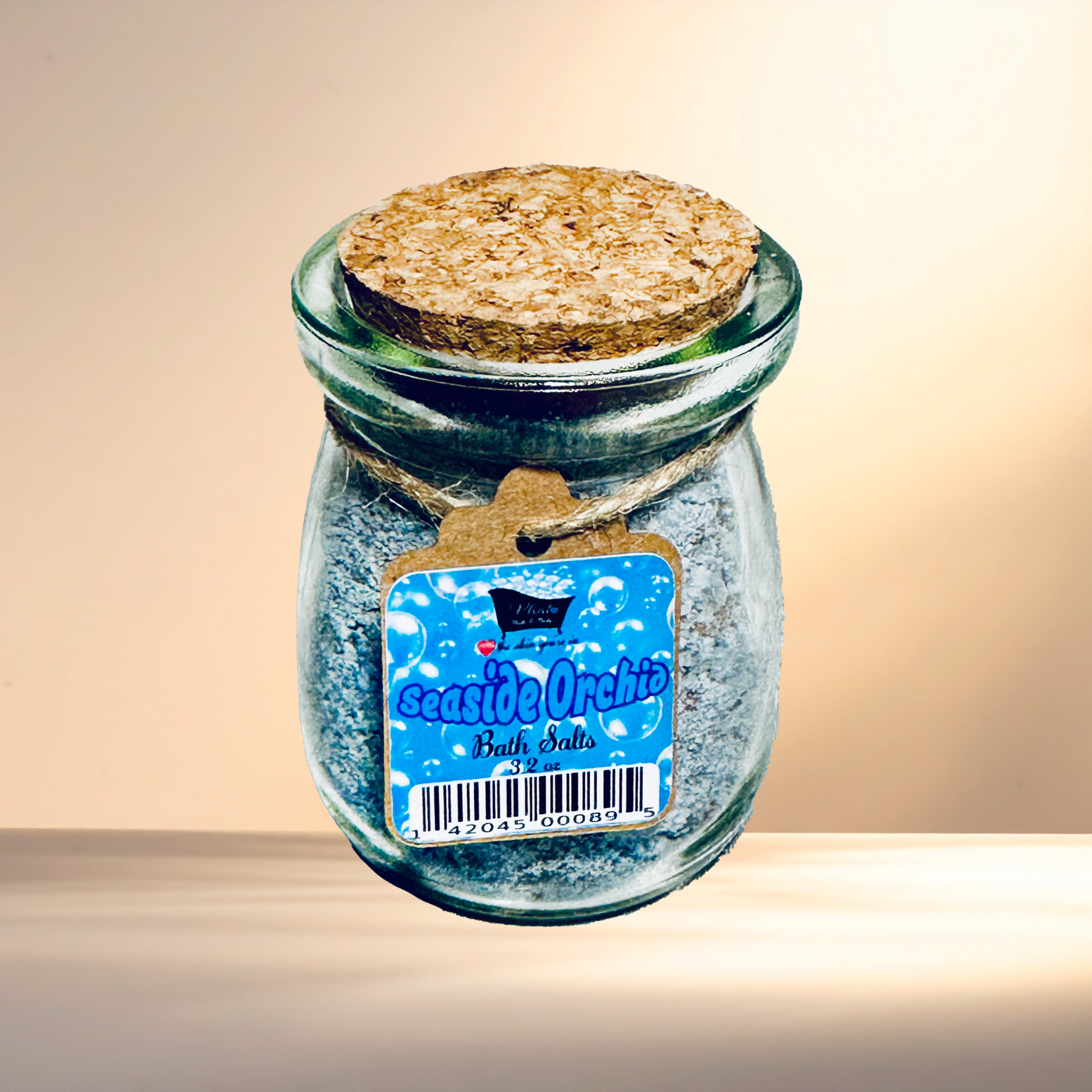 Seaside Orchid Natural Bath Salts with Kaolin Clay Avocado Oil & Sea Salt Bath Soak | 3.5 oz