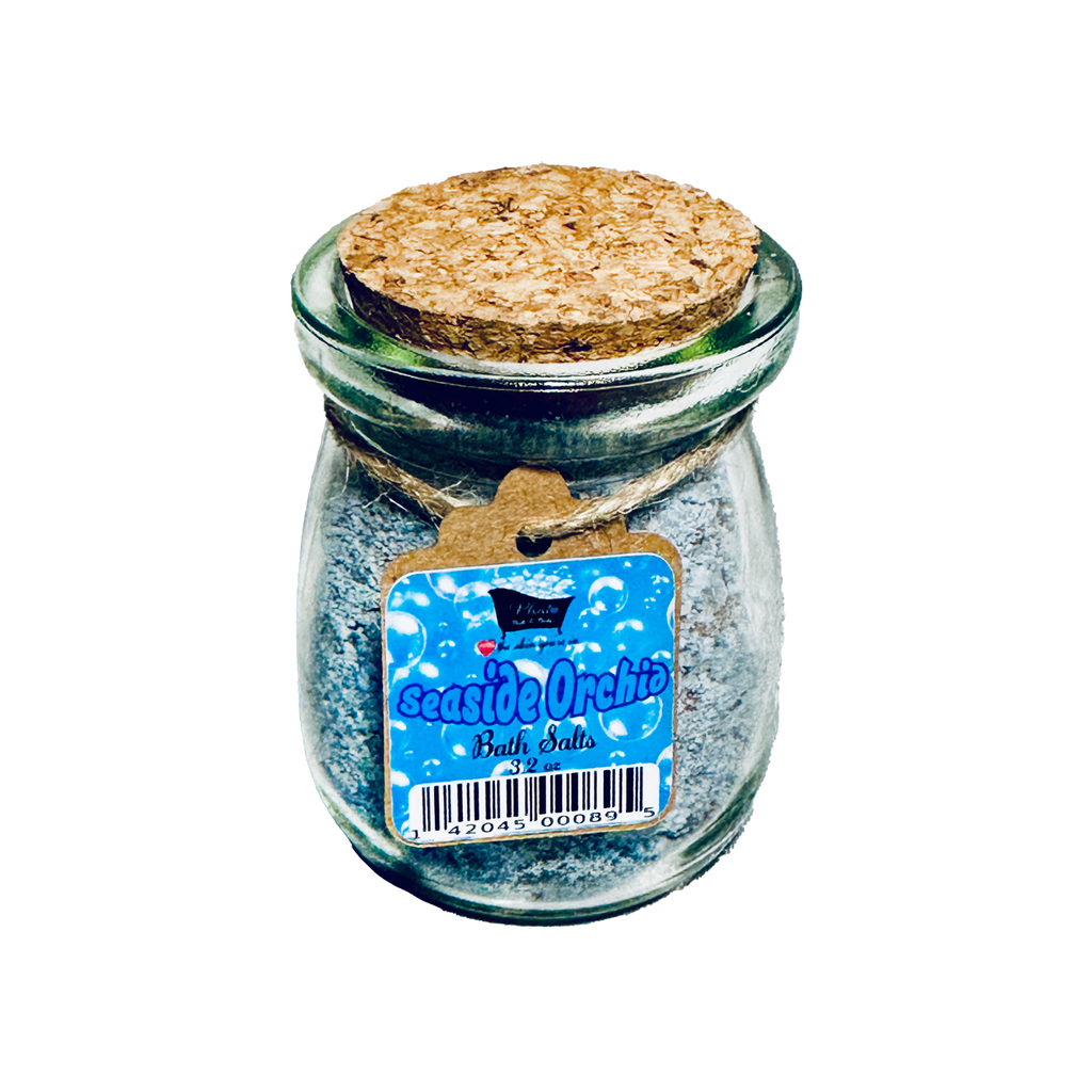 Seaside Orchid Natural Bath Salts with Kaolin Clay Avocado Oil & Sea Salt Bath Soak | 3.5 oz