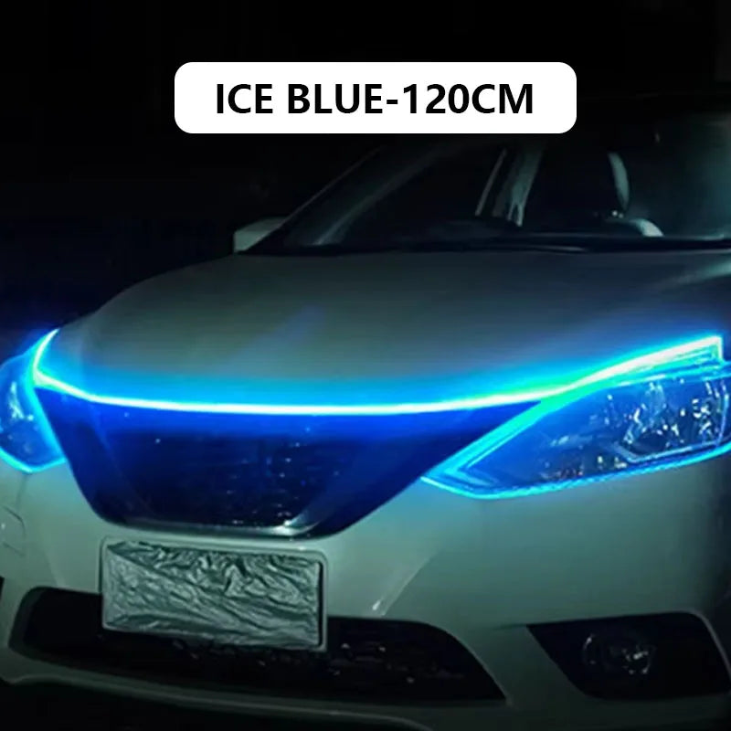 120CM LED Car Hood Atmosphere Light Strip Universal