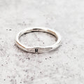 Sterling Silber Anfangsbuchstaben Stapelring