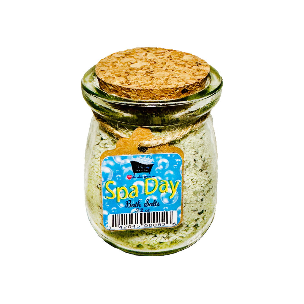 Spa Day Natural Bath Salts with Kaolin Clay Avocado Oil & Sea Salt Mint Lemon Eucalyptus | 3.5 oz