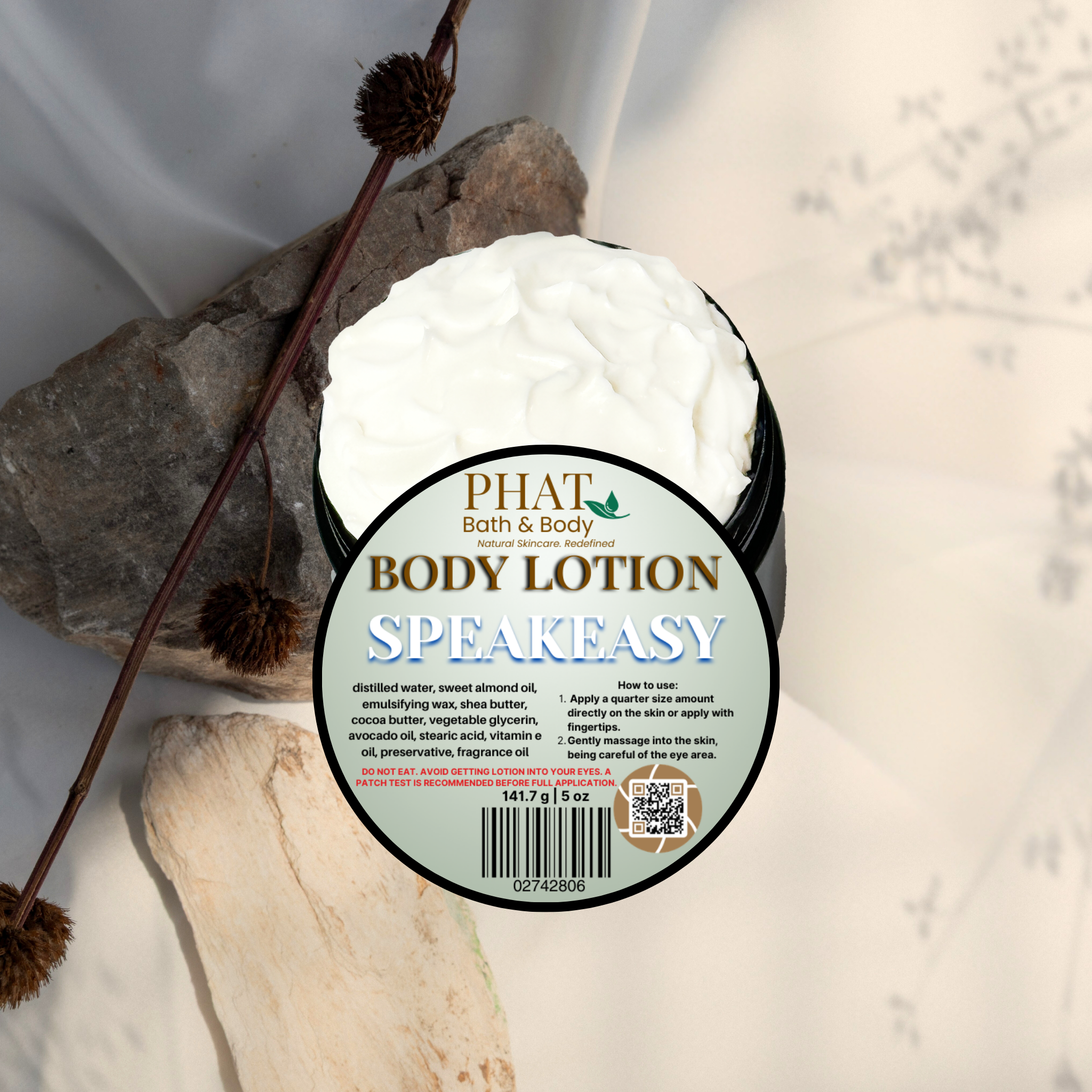 Speakeasy Moisturizing Body Lotion for Men with Shea & Cocoa Butter French Bourbon Leather | 5 oz
