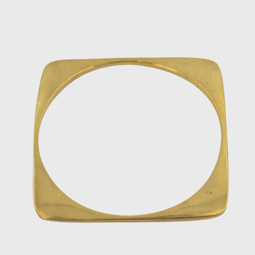 Square Brass Bangle | Leo