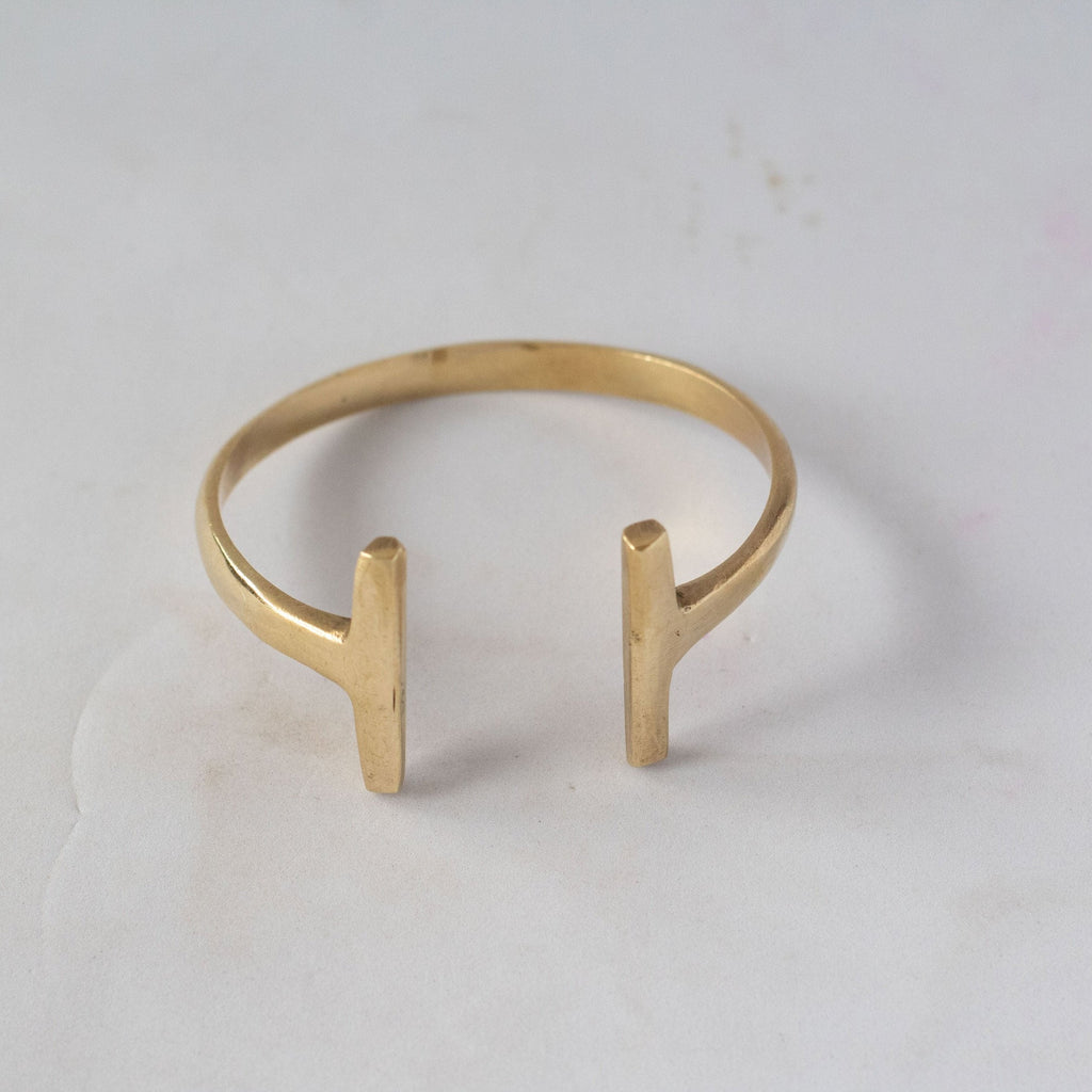 Double T Wrap Brass Bracelet | Simba